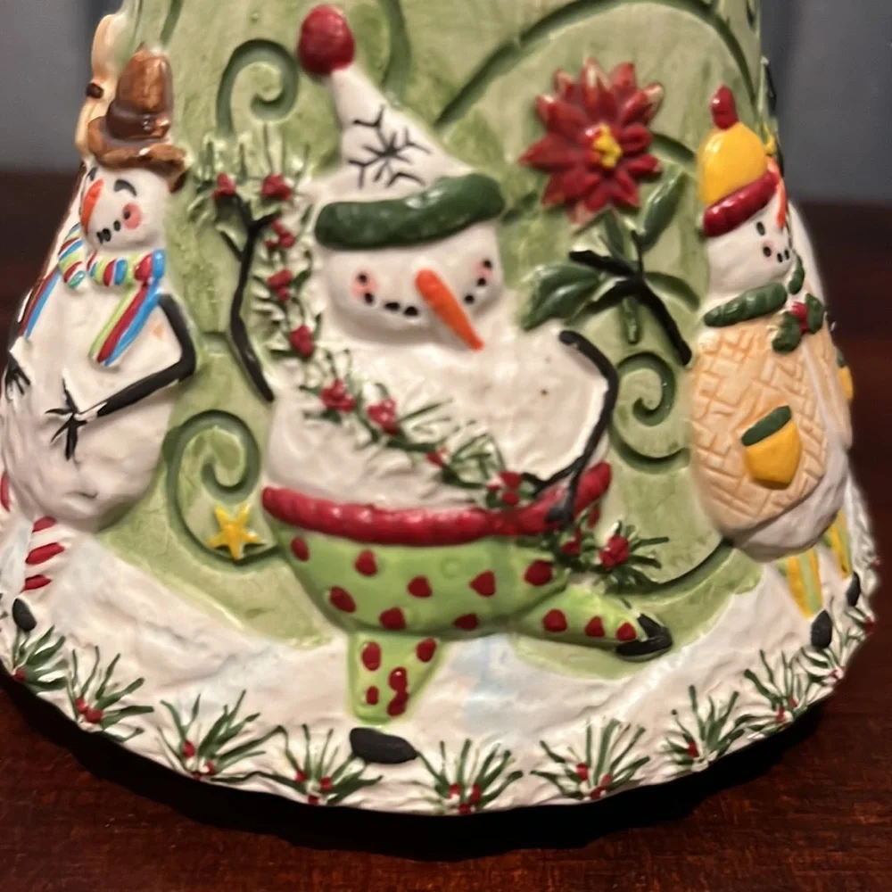 Yankee Candle Small Topper Shade Snowmen Pine